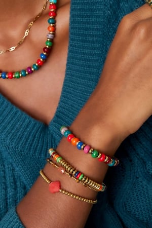 Bracelet colored stones Multi Stainless Steel h5 Picture2